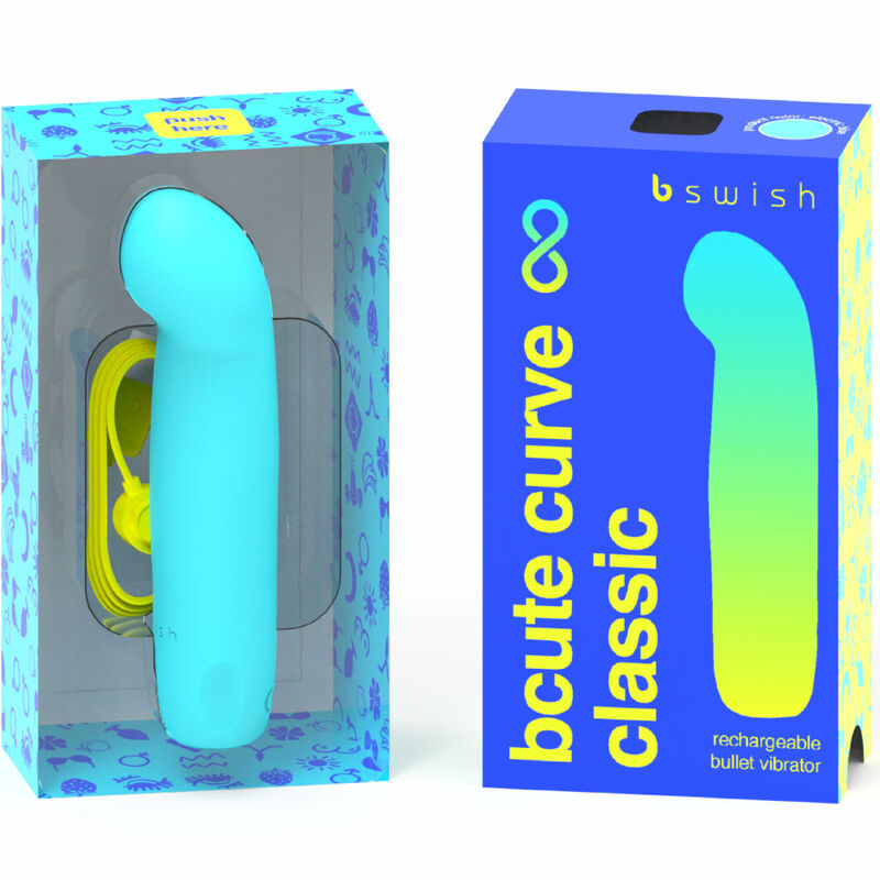 B SWISH - BCUTE CURVE INFINITE KLASSIEKE OPLAADBARE VIBRATOR BLAUW SILICOON