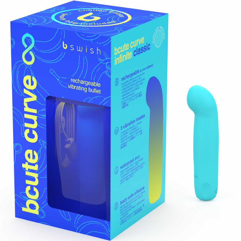 B SWISH - BCUTE CURVE INFINITE CLASSIC LIMITED EDITION BLAUWE SILICONEN OPLAADBARE VIBRATOR