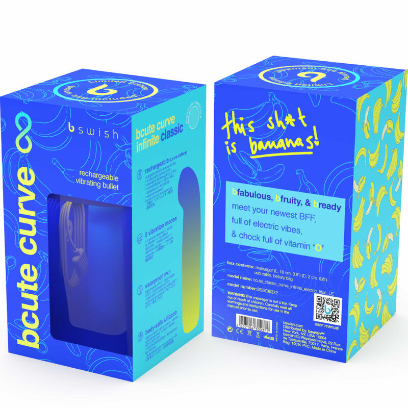 B SWISH - BCUTE CURVE INFINITE CLASSIC LIMITED EDITION BLAUWE SILICONEN OPLAADBARE VIBRATOR