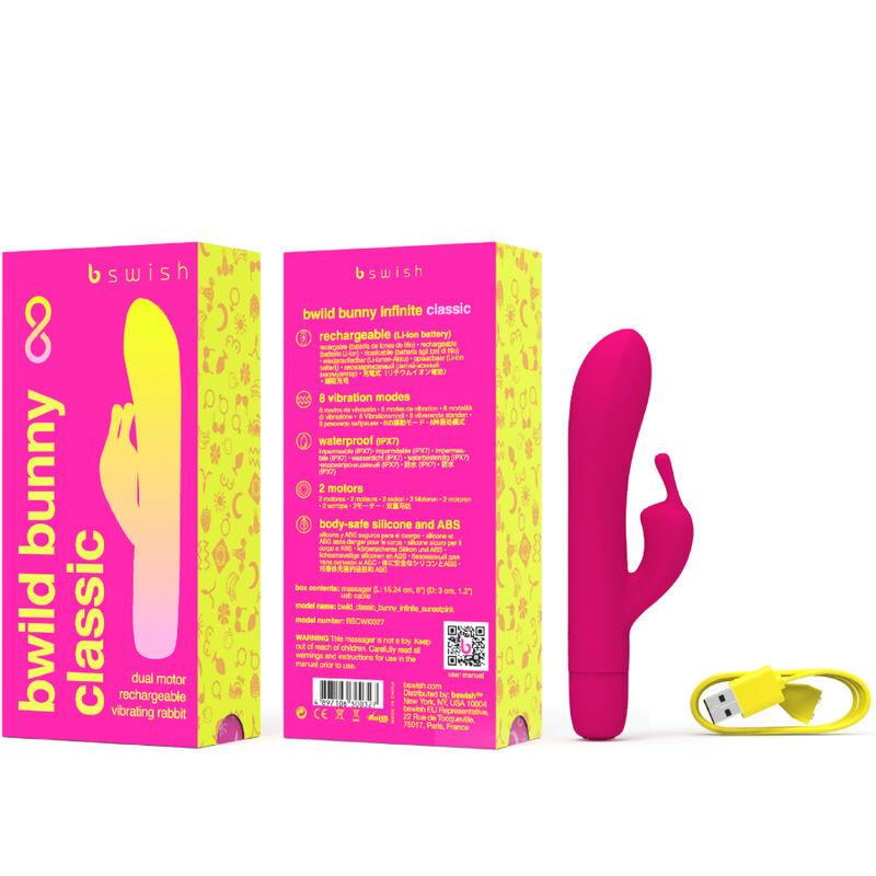 B SWISH - BWILD BUNNY INFINITE KLASSIEKE OPLAADBARE VIBRATOR ROZE SILICONE