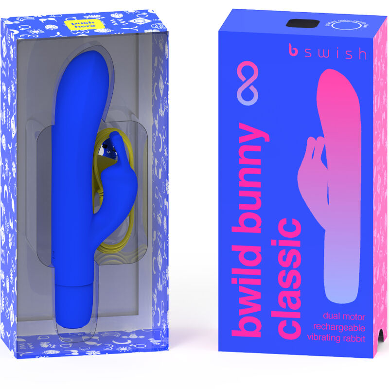 B SWISH - BWILD BUNNY INFINITE CLASSIC OPLAADBARE VIBRATOR BLAUW SILICONEN