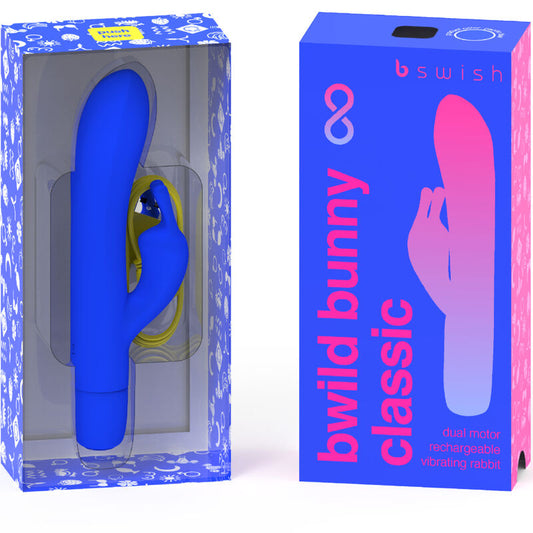 B SWISH - BWILD BUNNY INFINITE CLASSIC OPLAADBARE VIBRATOR BLAUW SILICONEN