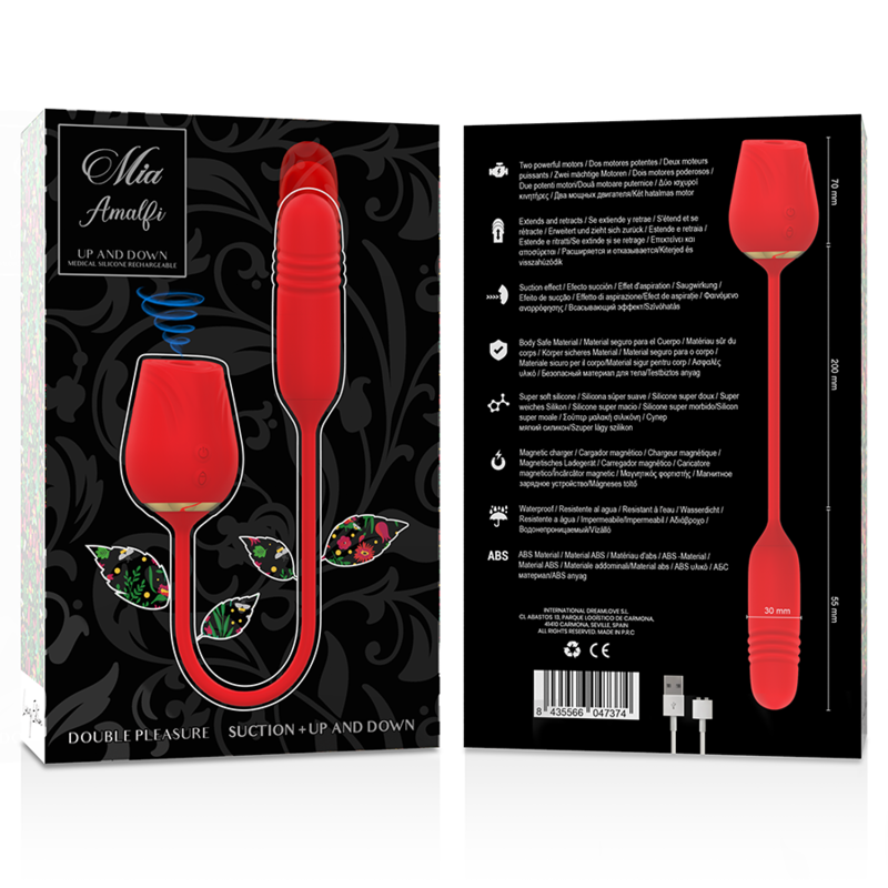 MIA - AMALFI DOUBLE PLEASURE ZUIGING + OP EN NEERGAANDE BEWEGING