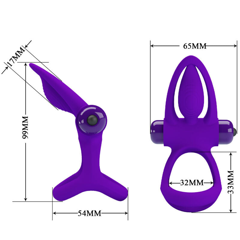 PRETTY LOVE - VIBRATORRING 10 TRILLINGEN PAARS SILICOON