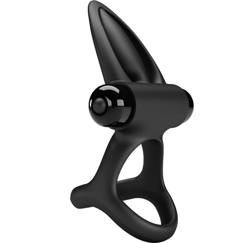 PRETTY LOVE - VIBRERENDE RING 10 TRILLINGEN ZWARTE SILICONEN