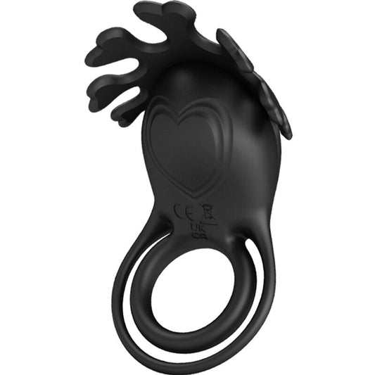 PRETTY LOVE - RUBEN VIBRATORRING 7 TRILLINGEN ZWART SILICONE