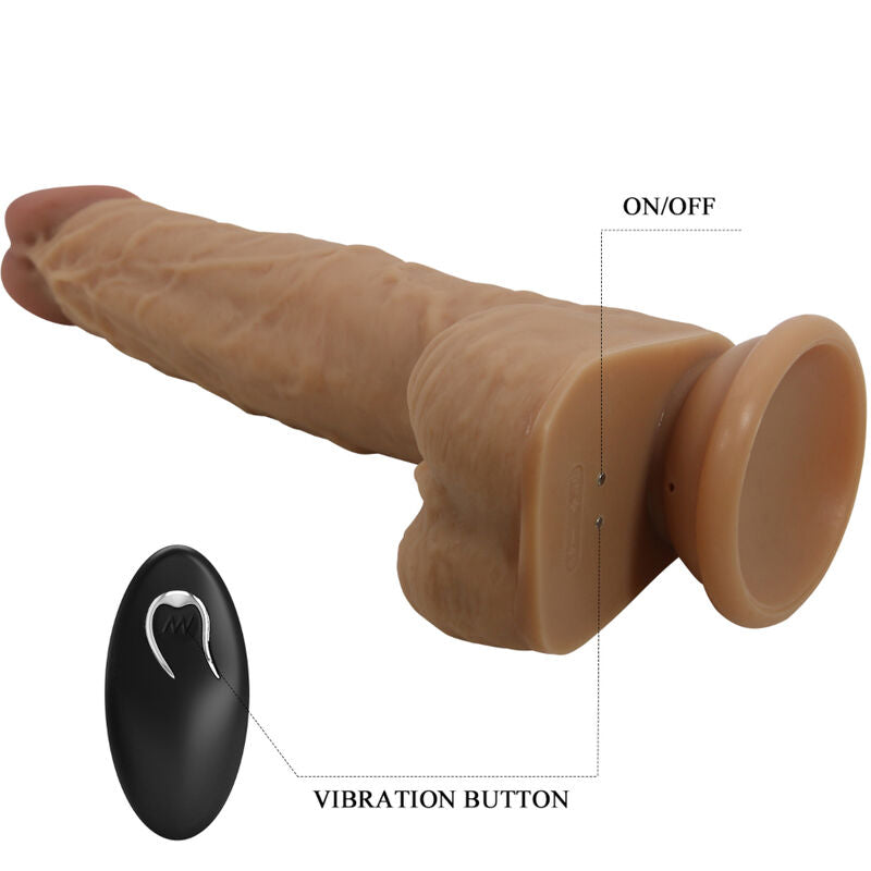 PRETTY LOVE - JONATHAN SILICONE DILDO 3 TRILLINGEN + 3 INBRENGMATEN AFSTANDSBEDIENING 21 CM