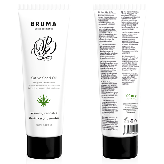 BRUMA - SATIVA ZAADOLIE GLIJGEL VERWARMEND CANNABISSMAAK 100 ML