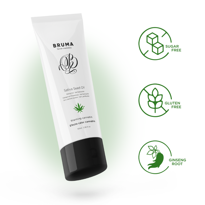 BRUMA - SATIVA ZAADOLIE GLIJGEL VERWARMEND CANNABISSMAAK 100 ML