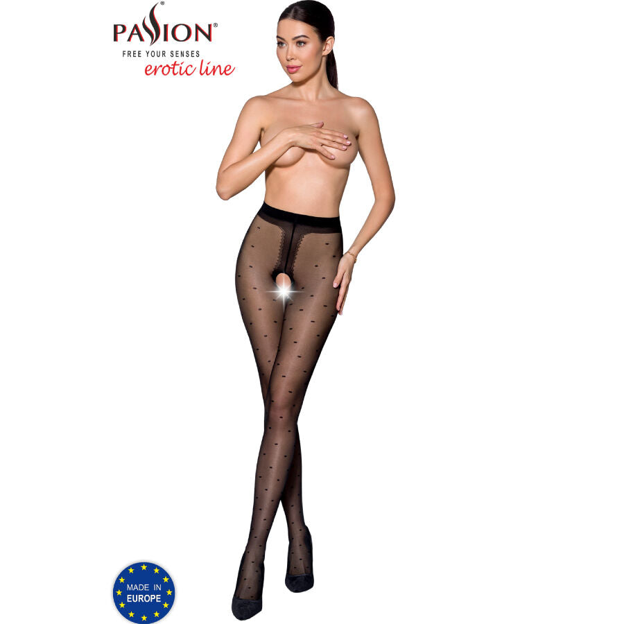 PASSION - TIOPEN 018 ZWARTE PANTY 3/4 20 DEN