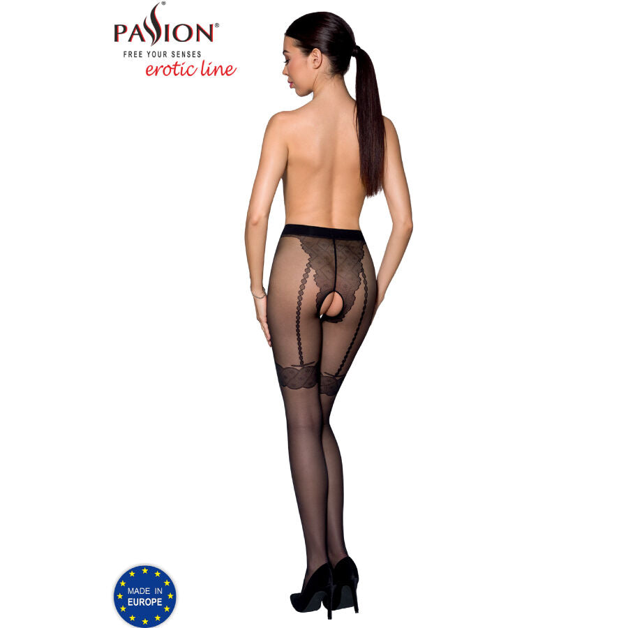 PASSION - TIOPEN 016 ZWARTE PANTY 1/2 20 DEN
