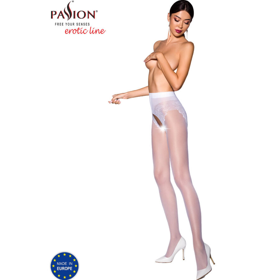 PASSION - TIOPEN 006 WHITE PANTY 1/2 30 DEN