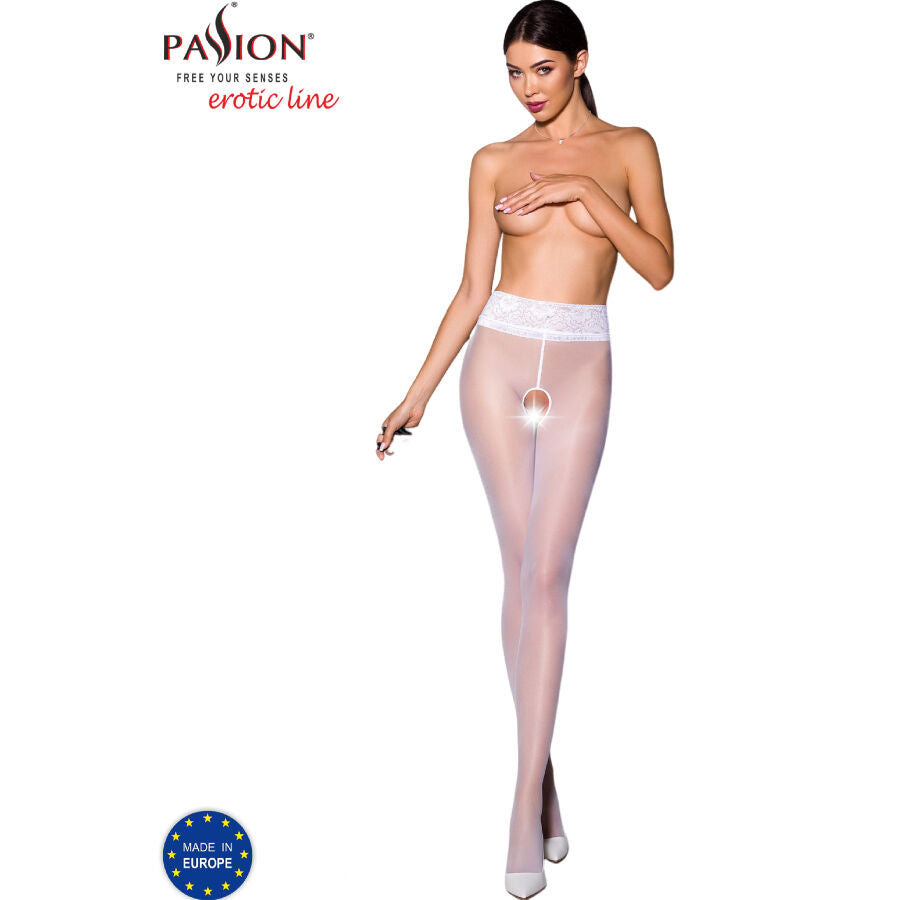 PASSION - TIOPEN 008 WITTE PANTY 1/2 30 DEN