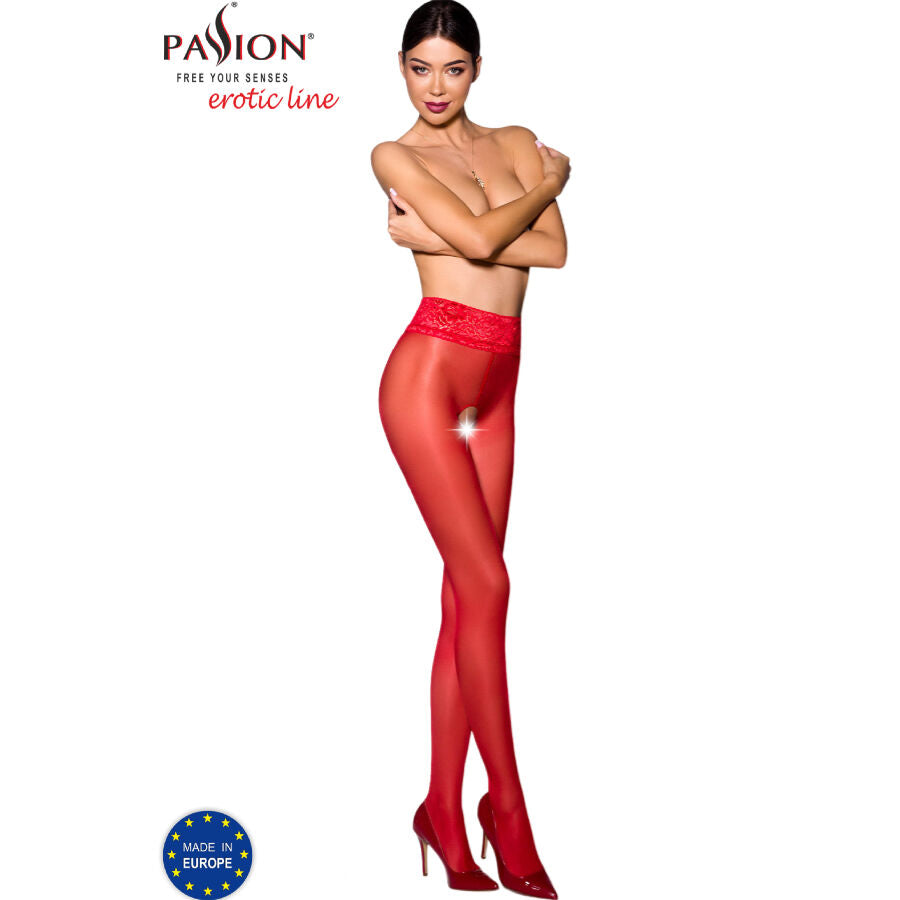 PASSION - TIOPEN 008 RODE PANTY 3/4 30 DEN