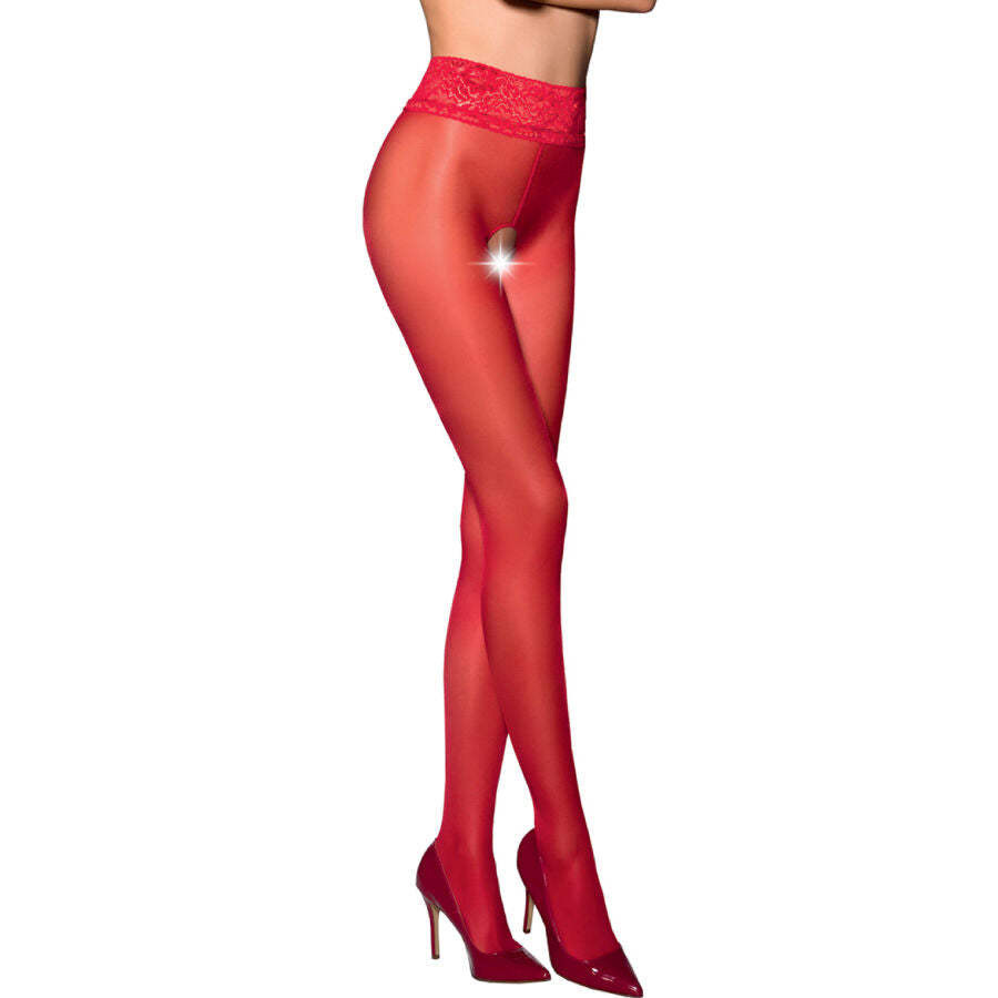 PASSION - TIOPEN 008 RODE PANTY 3/4 30 DEN