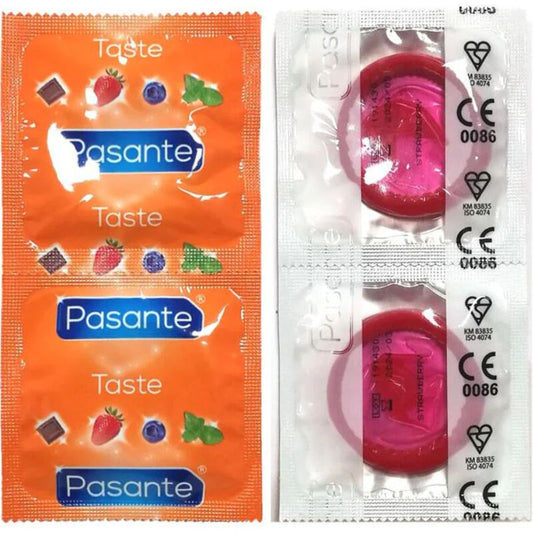 PASANTE - CONDOOMS AROMA AARDBEI ZAK 144 STUKS
