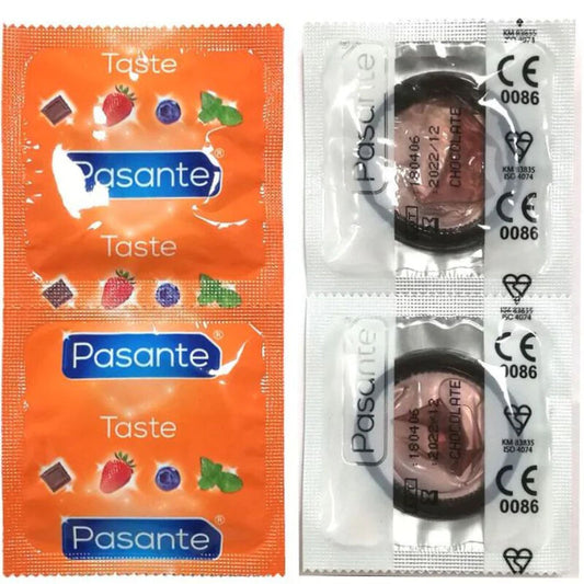 PASANTE - CONDOMS SMAAK CHOCOLATE TEMPTATION ZAK 144 STUKS
