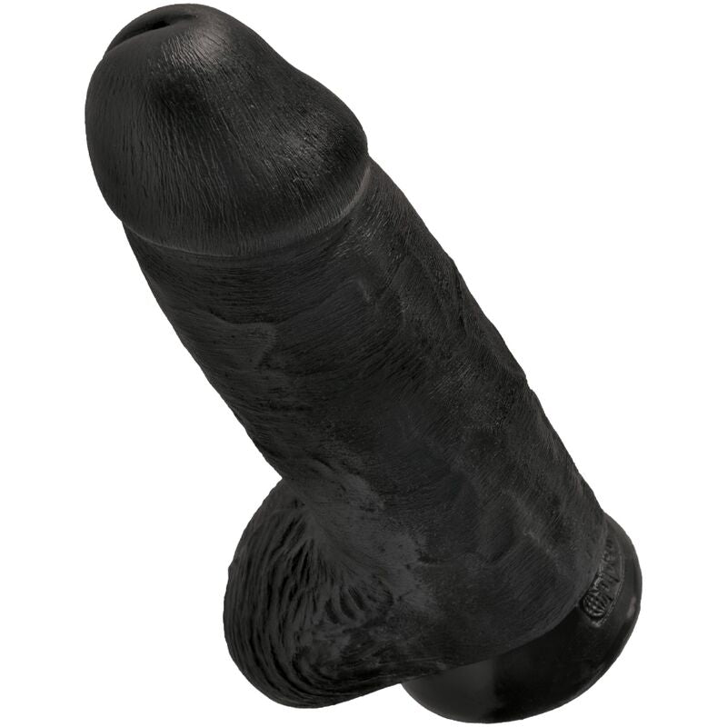 KING COCK - DIKKE REALISTISCHE PENIS 23 CM ZWART
