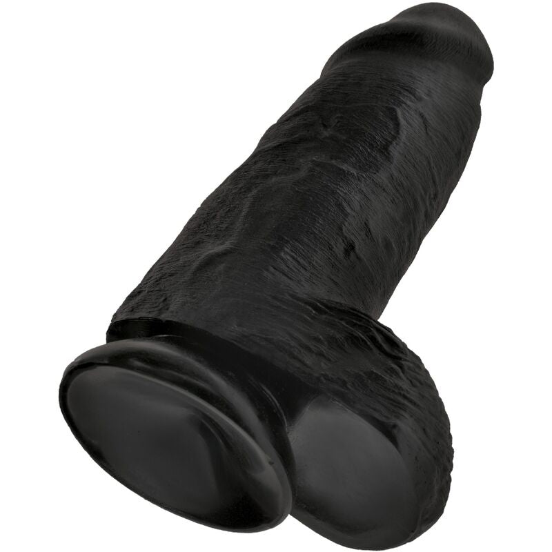 KING COCK - DIKKE REALISTISCHE PENIS 23 CM ZWART