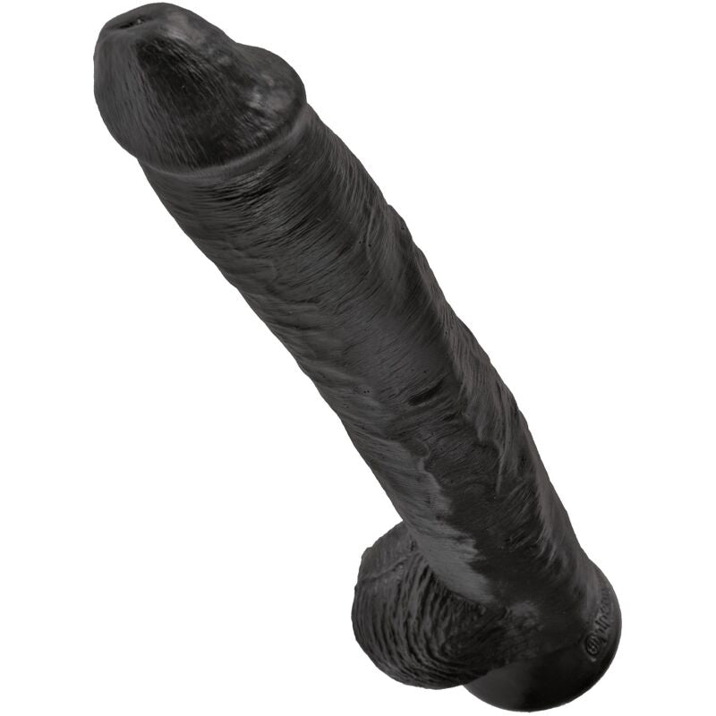 KING COCK - REALISTISCHE PENIS MET BALLEN 30,5 CM ZWART