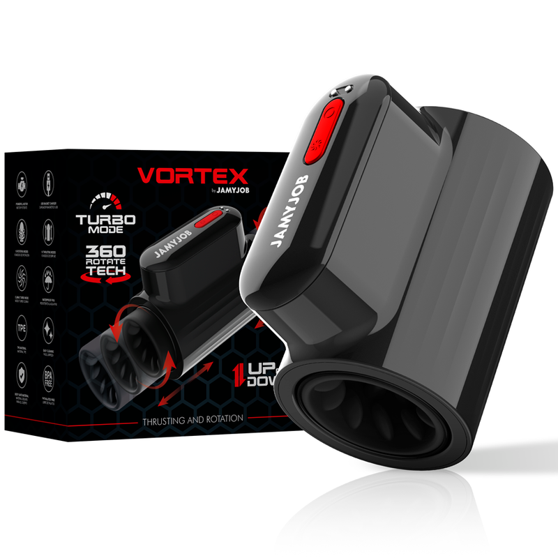 JAMYJOB - VORTEX STOOT- EN 360 GRADEN ROTERENDE TURBO STAND MASTURBATOR