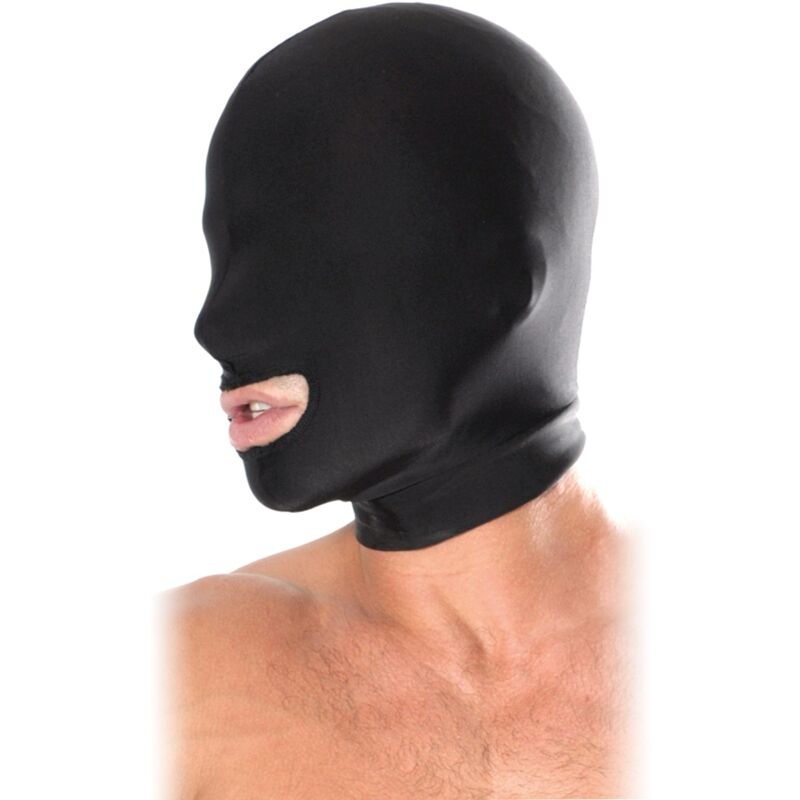 FETISH FANTASY SERIES - OPEN MOUTH HOOD ZWART