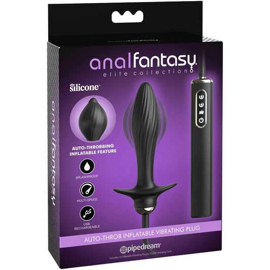 ANAL FANTASY ELITE COLLECTIE - OPBLAASBARE PLUG & AUTO-KLOP VIBRATOR