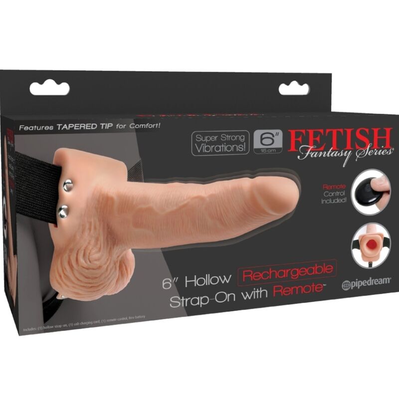 FETISJ FANTASIE SERIE - VERSTELBAAR TUIGJE AFSTANDSBEDIENING REALISTISCHE PENIS MET OPLAADBARE TEELBALLEN EN VIBRATOR 15 CM