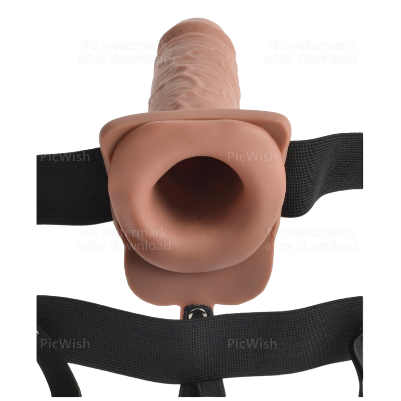 FETISH FANTASY SERIE - VERSTELBAAR HARNAS REALISTISCHE PENIS MET BALLEN OPLAADBAAR EN VIBRATOR 17,8 CM