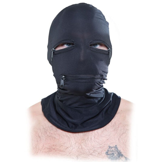 FETISJ FANTASY SERIE - MASKER MET RITSEN ZWART