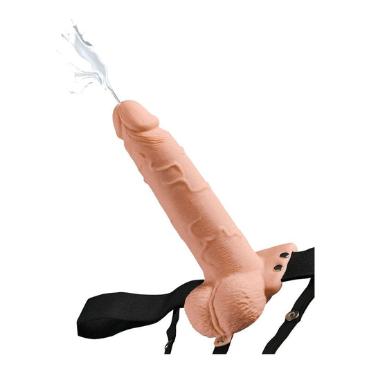 FETISH FANTASY SERIES - VERSTELBAAR HARNAS REALISTISCHE PENIS MET BALLEN SPUITEND 19 CM