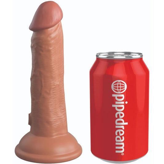 KING COCK - ELITE REALISTISCHE SILICONEN DILDO 15,2 CM KARAMEL