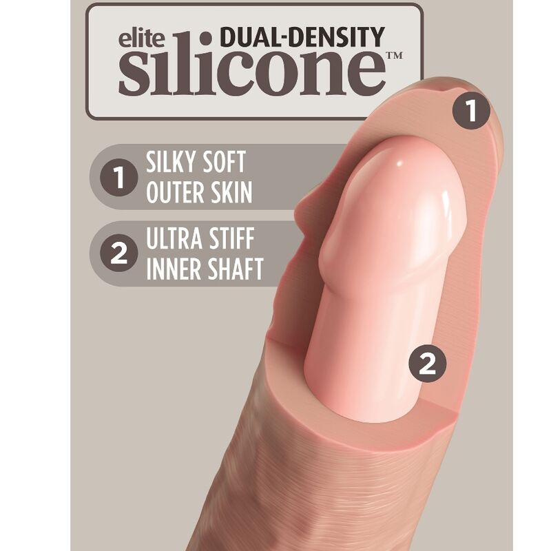 KING COCK - ELITE REALISTISCHE SILICONEN DILDO 23 CM