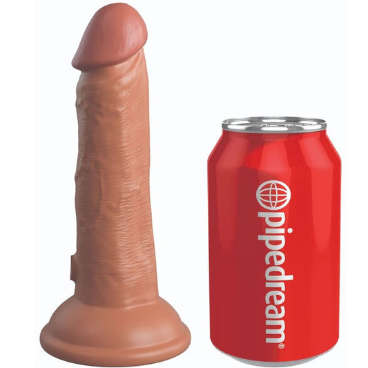 KING COCK - ELITE REALISTISCHE DILDO TRILLEND & SILICONE 15,2 CM CARAMEL