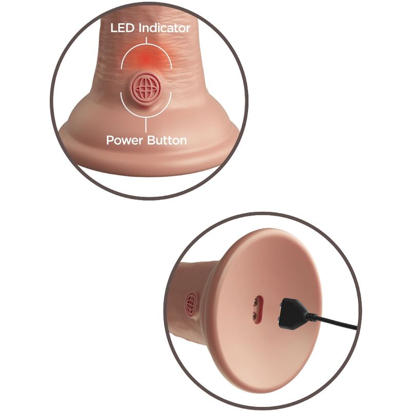KING COCK - ELITE REALISTISCHE DILDO TRILLEND & SILICONEN 15.2 CM