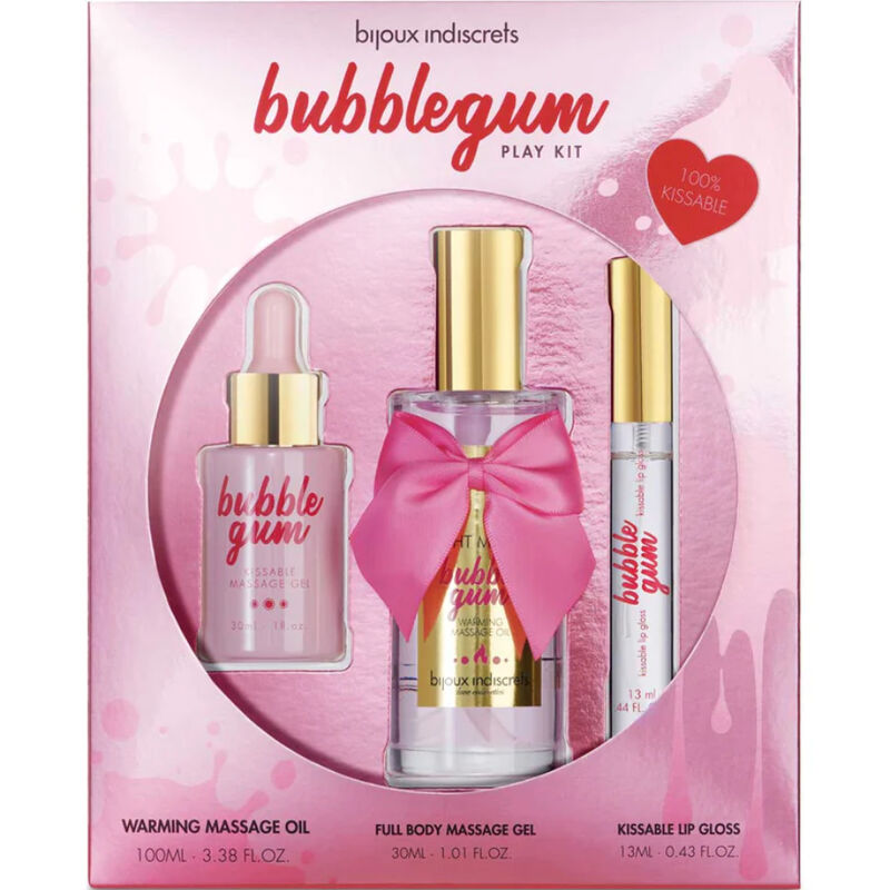 BIJOUX - INDISCRETS BUBBLEGUM SPEELSET MET OLIEGEL & LIPGLOSS
