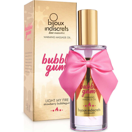 BIJOUX - INDISCRETS LIGHT MY FIRE MASSAGEOLIE WARMTE EFFECT KAUWGOM SMAAK