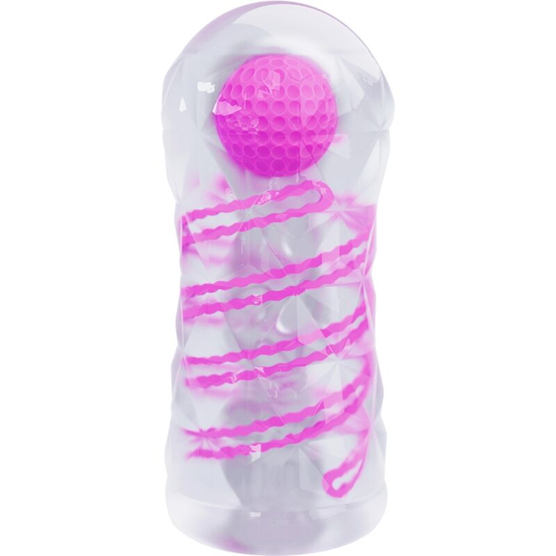 PRETTY LOVE - FANTASY MANNELIJKE MASTURBATOR MET INWENDIGE SPIRAAL EN TRANSPARANTE BALLEN