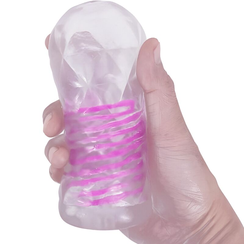 PRETTY LOVE - FANTASY MANNELIJKE MASTURBATOR MET INWENDIGE SPIRAAL EN TRANSPARANTE BALLEN