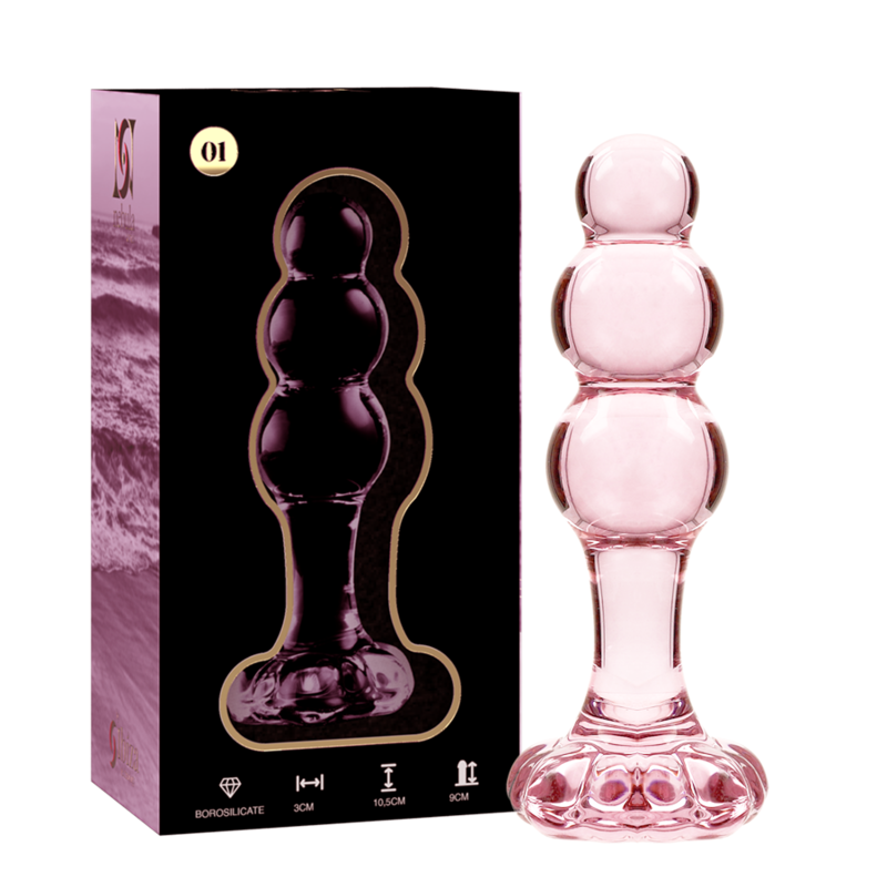 NEBULA SERIES BY IBIZA - MODELO 1 ROZE KRISTALLEN PLUG 10.5 CM -O- 3 CM
