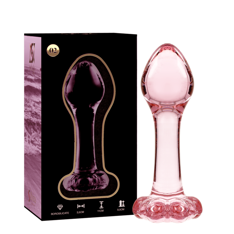 NEBULA SERIE VAN IBIZA - MODEL 2 PLUG ROZE KRISTAL 11 CM -O- 3.5 CM