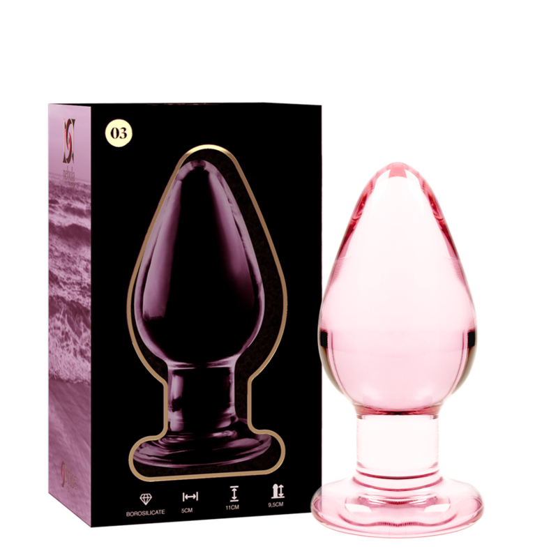 NEBULA SERIE VAN IBIZA - MODEL 3 STEKKER ROZE KRISTAL 11 CM -O- 5 CM