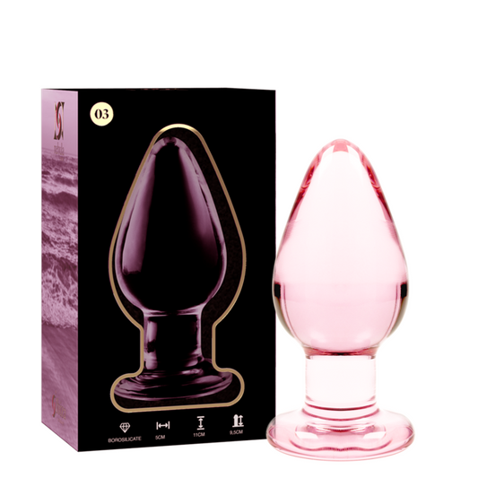 NEBULA SERIE VAN IBIZA - MODEL 3 STEKKER ROZE KRISTAL 11 CM -O- 5 CM