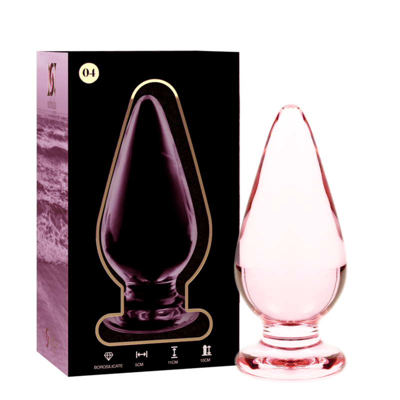 NEBULA-SERIE VAN IBIZA - MODEL 4-POLIGE ROZE KRISTAL 11 CM -Ø- 5 CM