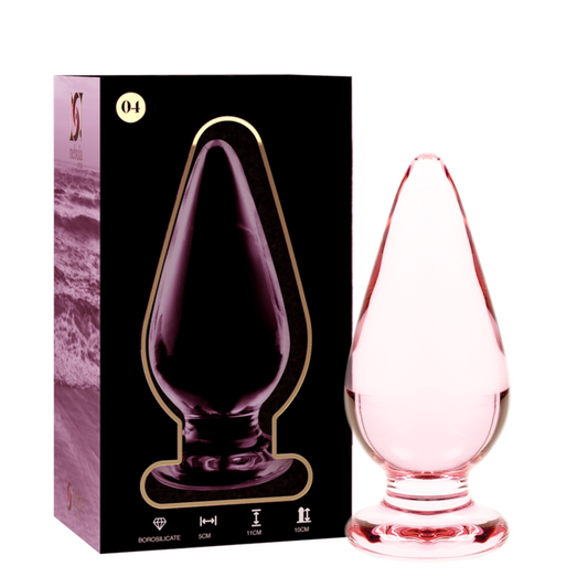 NEBULA-SERIE VAN IBIZA - MODEL 4-POLIGE ROZE KRISTAL 11 CM -Ø- 5 CM