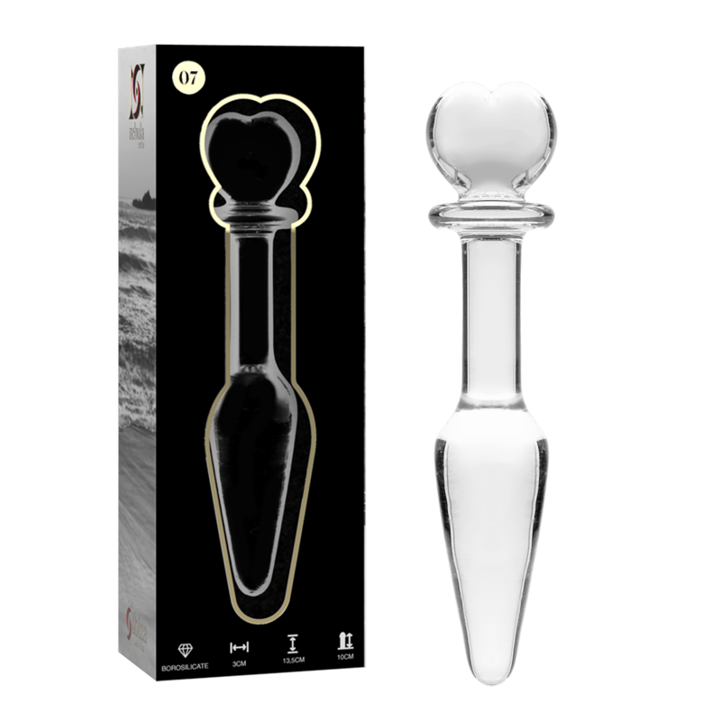 NEBULA SERIES BY IBIZA - MODEL 7 ANALE PLUG BOROSILICAATGLAS HELDER 13,5 CM -O- 3 CM