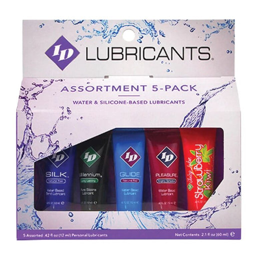 ID JUICY LUBE - GEVARIEERDE 5X GLIJMIDDEL TUBE VERPAKKING 12 ML