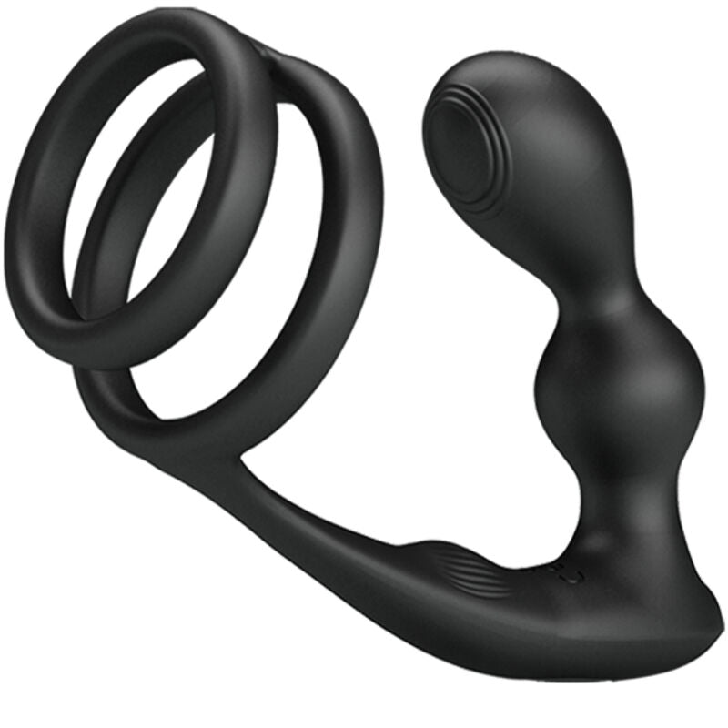 PRETTY LOVE - MARSHALL PENISRING MET TRILLENDE ANALE PLUG MET AFSTANDSBEDIENING