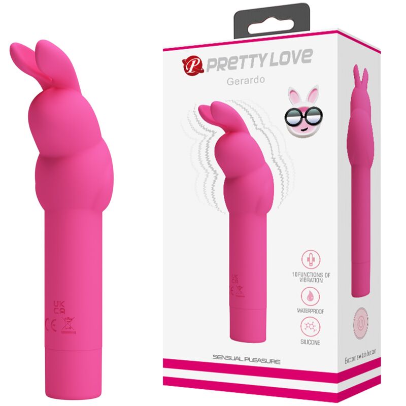PRETTY LOVE - GERARDO FUSCHIA KONIJN SILICONEN VIBRATOR