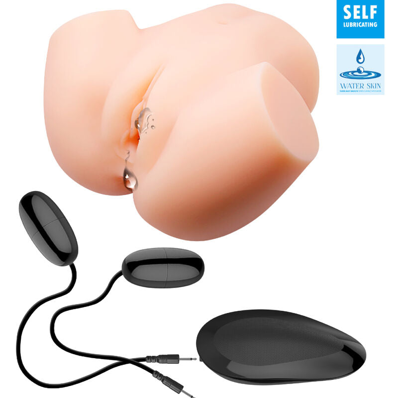 CRAZY BULL - REALISTISCHE VAGINA- EN ANUSDUBBELE VIBRATOR